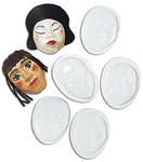 Papier Mache Face Mask Moulds - Assorted - Pack of 10