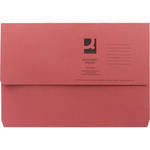 Foolscap Document Wallet - Red - 285gsm - Pack of 10