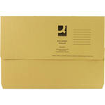 Foolscap Document Wallet - Yellow - 285gsm - Pack of 10