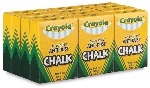 Crayola Anti-Dust Chalk - White - 12 x Boxes of 12