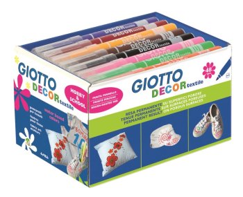 Giotto Decor Textile Pens - Assorted - Pack of 48
