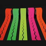 Corrugated Border Rolls - Fluorescent - Educraft Scalloped Wavy Edge - 57mm x 7.5m - Assorted - Pack of 10