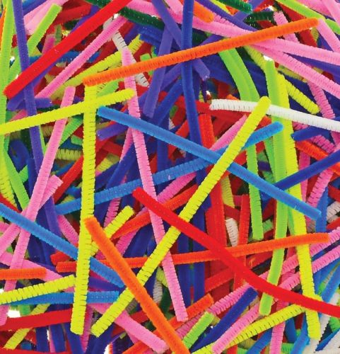 Chenille Pipe Cleaners - 15cm - Assorted - Pack of 100