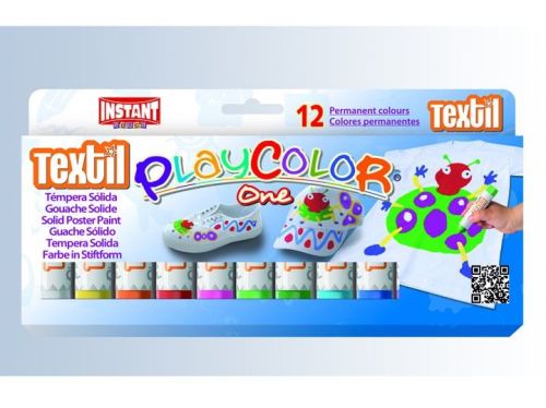 Playcolor Textile Paint Sticks - Assorted - Pack of 12