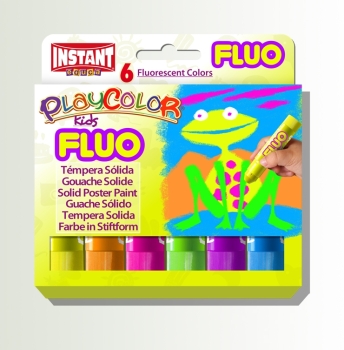 Playcolor Fluorescent Painting Sticks - Assorted - Pack of 6