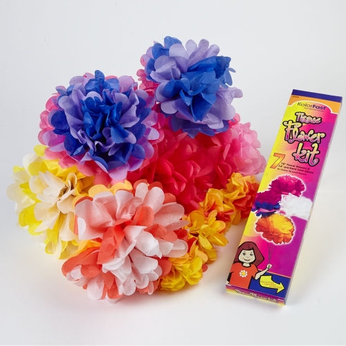 Tissue Paper Flower Kits - Assorted - Pack of 7