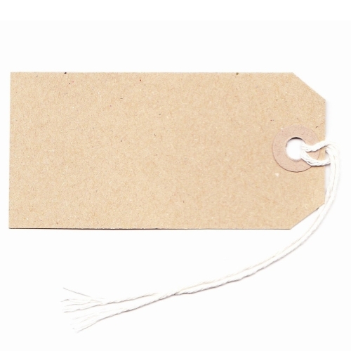 Gift/Label Strung Tags - Buff - Pack of 25