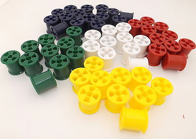 Cotton Reels - Plastic - Assorted - Pack of 100