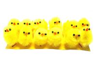 Fluffy Yellow Chicks - 3cm - Pack of 12