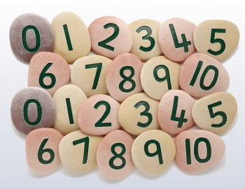 Jumbo Number Pebbles - Assorted - Pack of 20