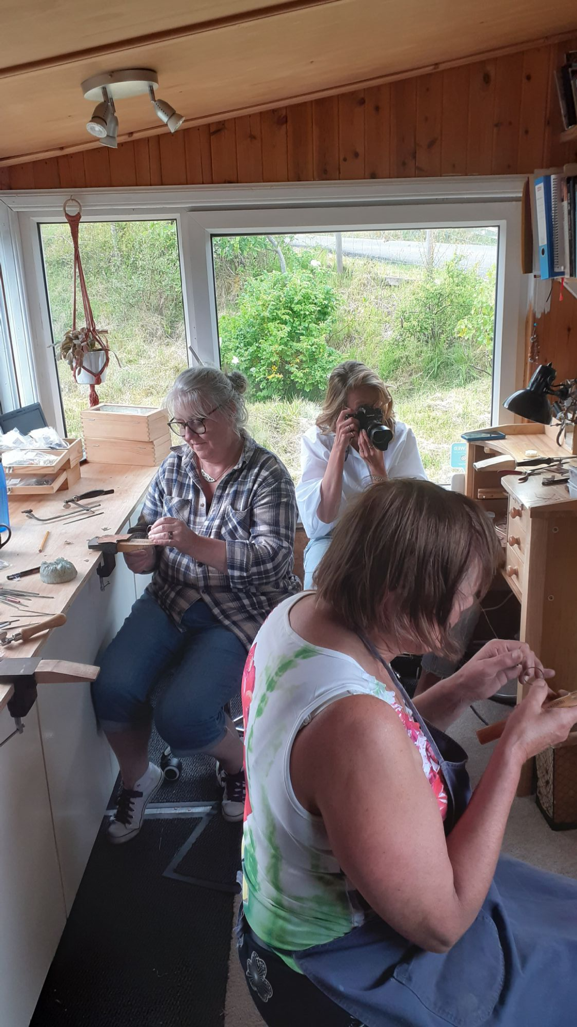 Making mixed material jewellery, just off the NC500