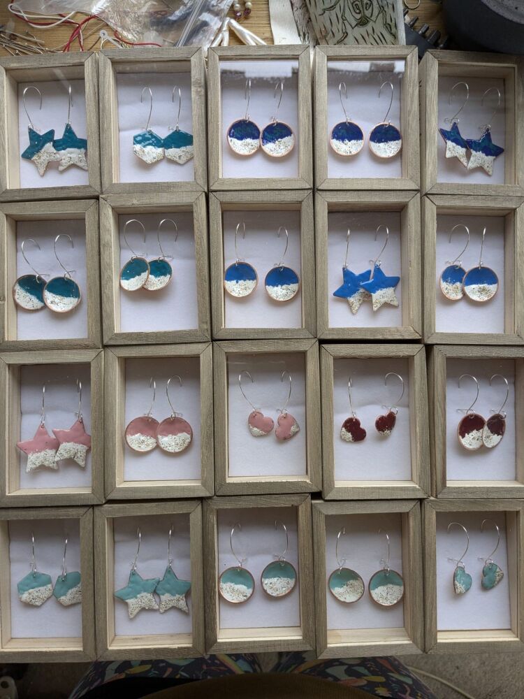 Enamel earrings