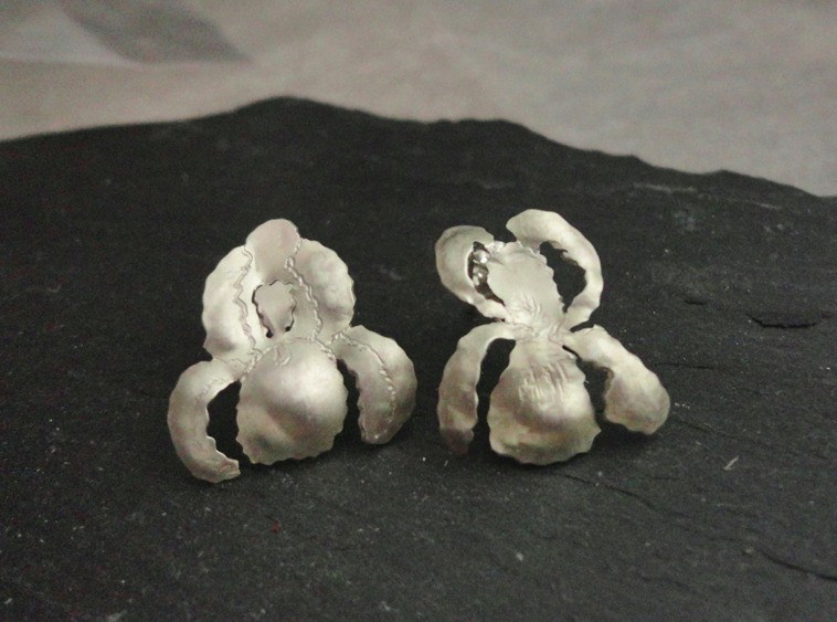 sterling silver iris earrings Inchmore Gallery