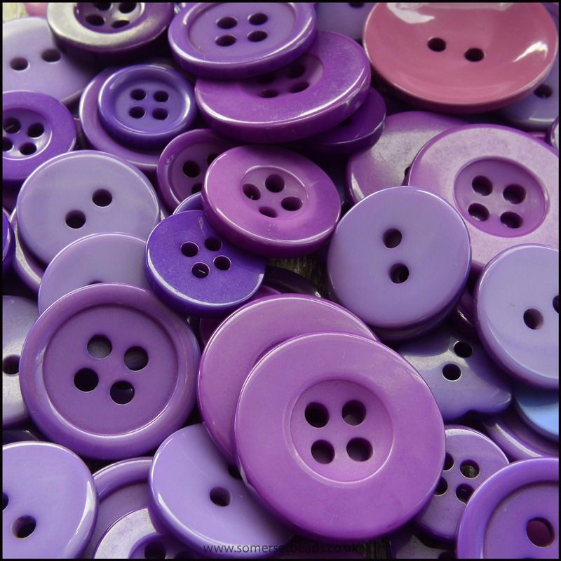 35g Purple Mixed Buttons
