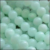 8mm Dyed Aqua Jade Plain Round Beads