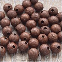 6mm Copper Stardust Beads
