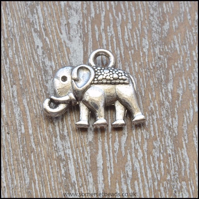Silver Tone Elephant Charm