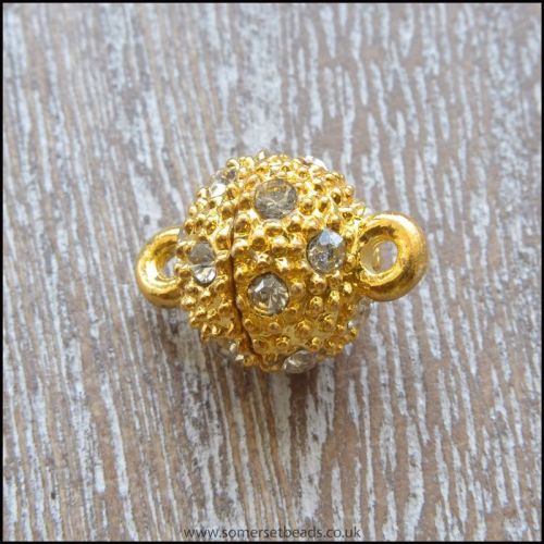 Gold Rhinestone Clasp Clasp for Jewellery Making Somerset Beads