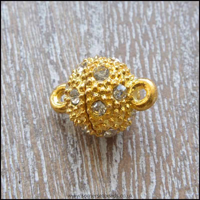 Rhinestone Magnetic Clasp - Gold