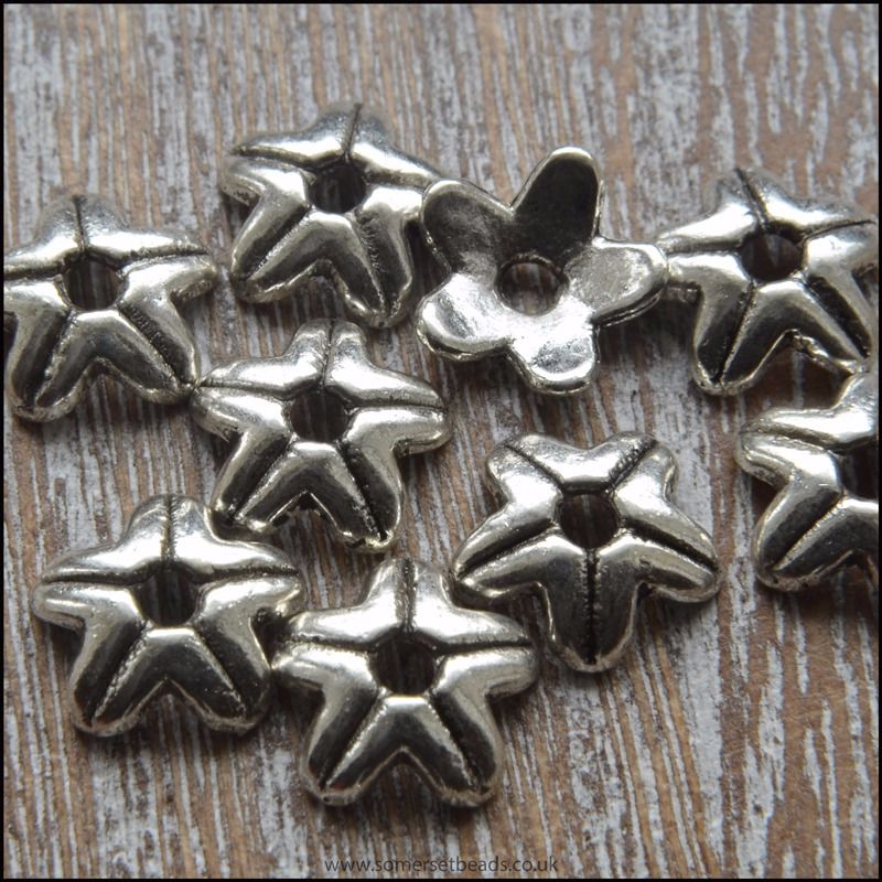 9mm Tibetan Silver Style Star Bead Cap