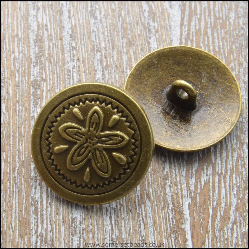 20mm Bronze Colour Button Clasp