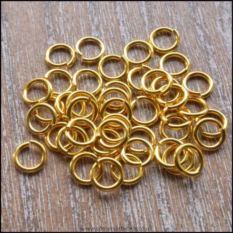 6mm Gold Strong Open Jump Rings