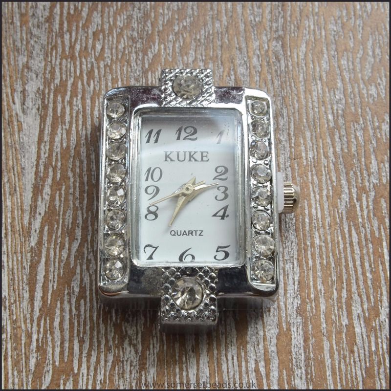 Rectangle Rhinestone Watch Face For Jewellery Making