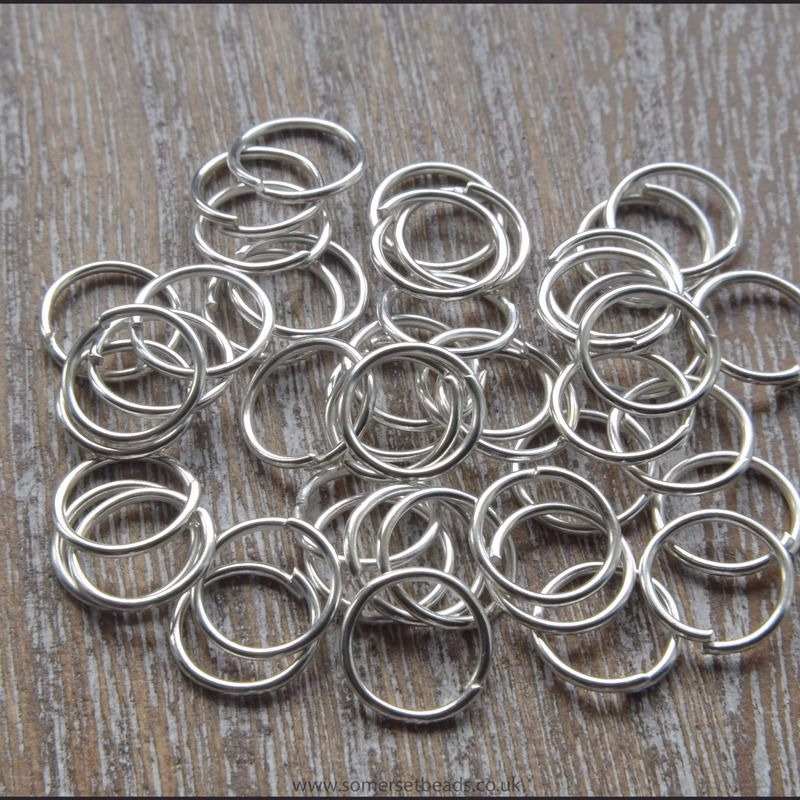 6mm Silver Plated Open Jump Rings