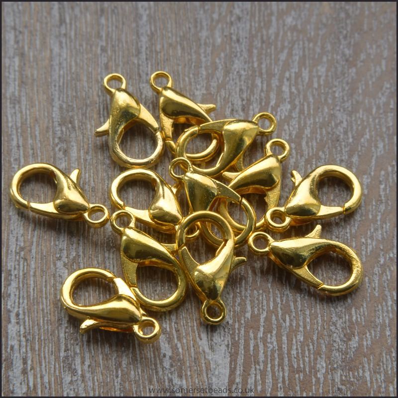 Gold 12mm Lobster Trigger Clasps