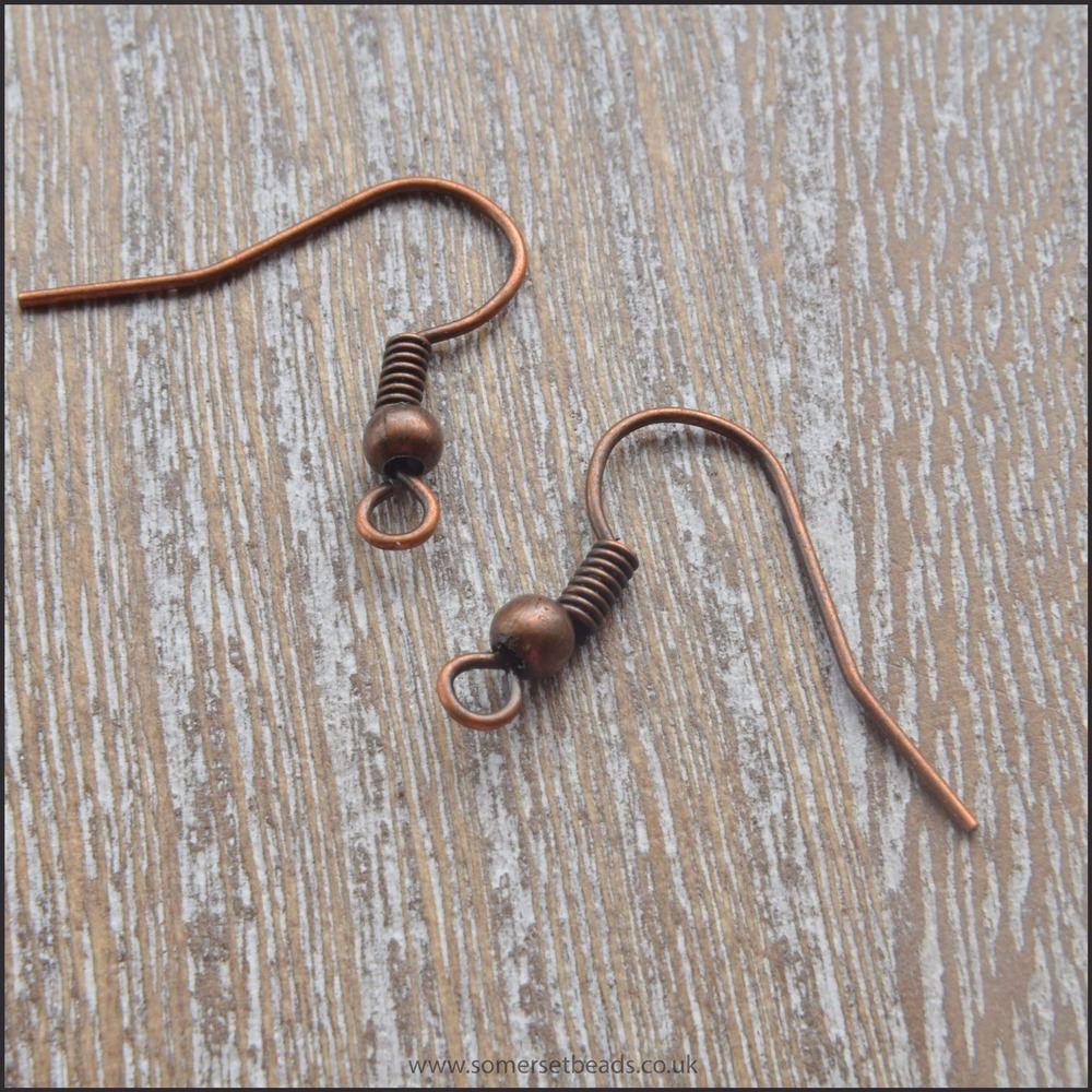 18mm Copper Coloured Shepherds Hook Ear Wires