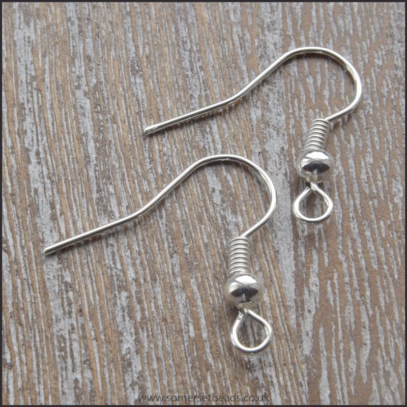 19mm Silver Plated Hook Ear Wires