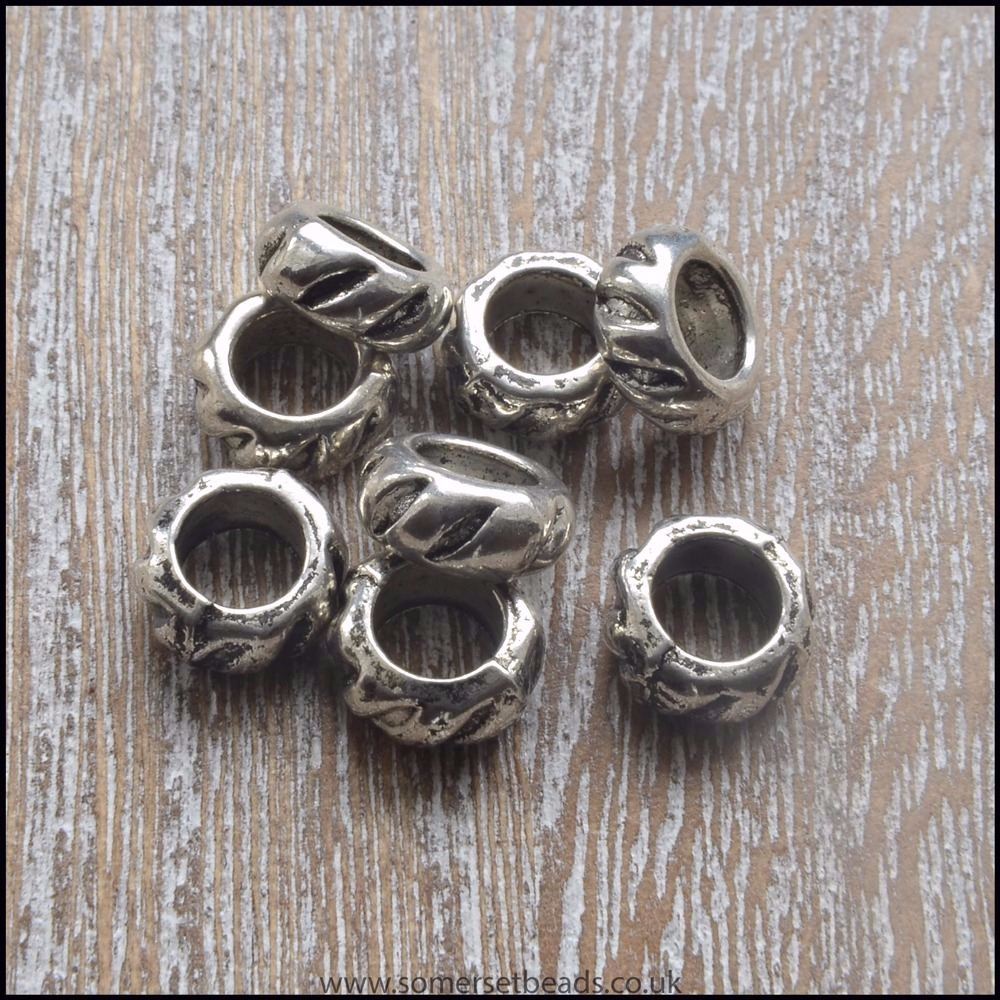 Tibetan Silver Style European Spacer Beads