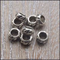 <!-- 089 -->Tibetan Silver Style European Spacer Beads