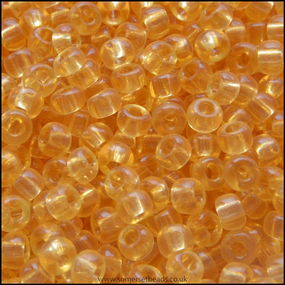 8/0 Light Topaz Glass Miyuki Seed Beads - 8-132
