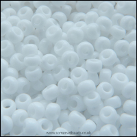 8/0 White Glass Miyuki Seed Beads - 8-402