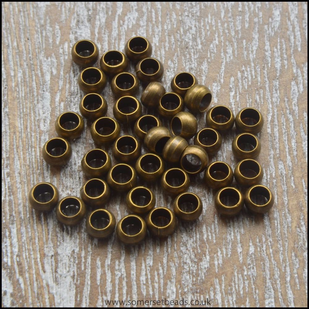 2mm Bronze Crimp Beads