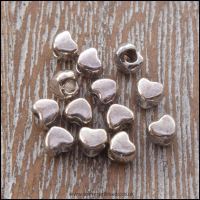 4mm Antique Silver Tibetan Style Heart Spacer Beads