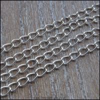 Silver Plated Curb Chain 5.5mm x 3.5mm