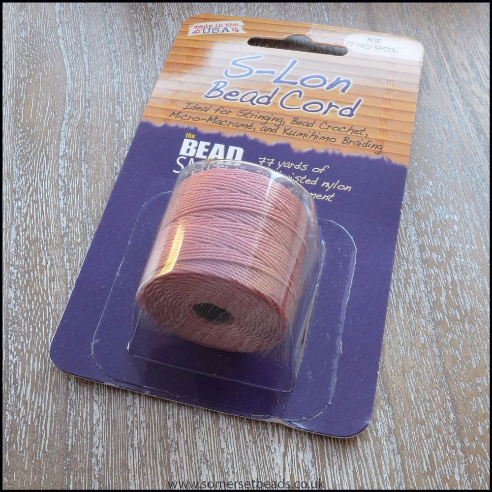 Beadsmith S-Lon #18 Twisted Bead Cord - Rose