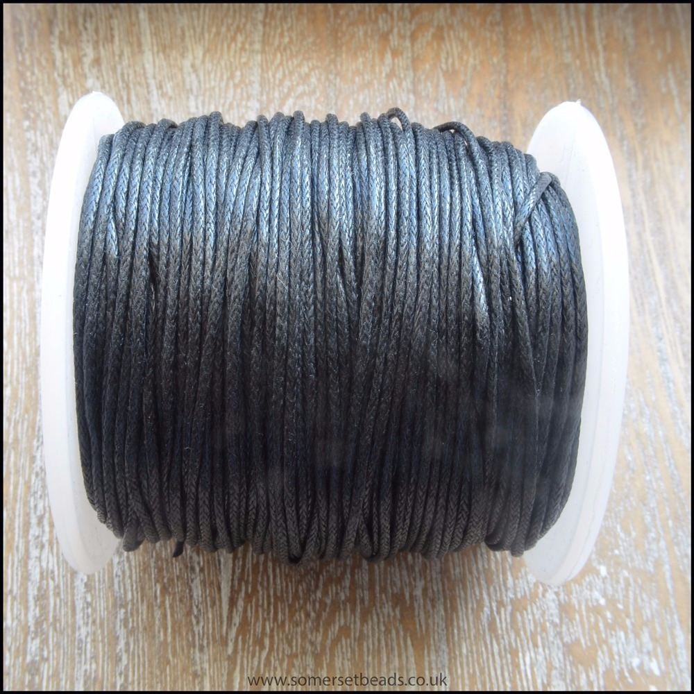 Black 1mm Waxed Cotton Cord
