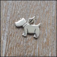 925 Sterling Silver Dog Charm For Jewellery Making
