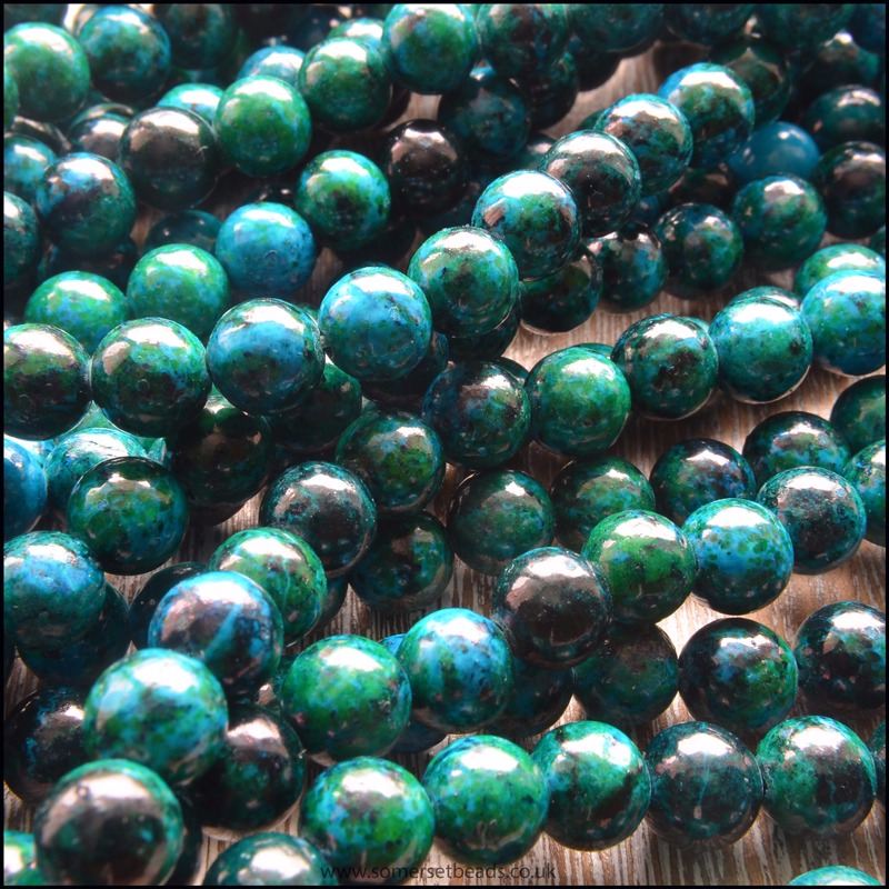 8mm Chrysocolla Plain Round Beads