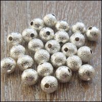 6mm Silver Plated Stardust Beads 