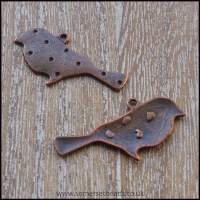 Copper Bird Charms 31mm x 15mm