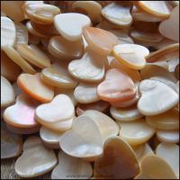 Natural Shell Heart Shaped Beads