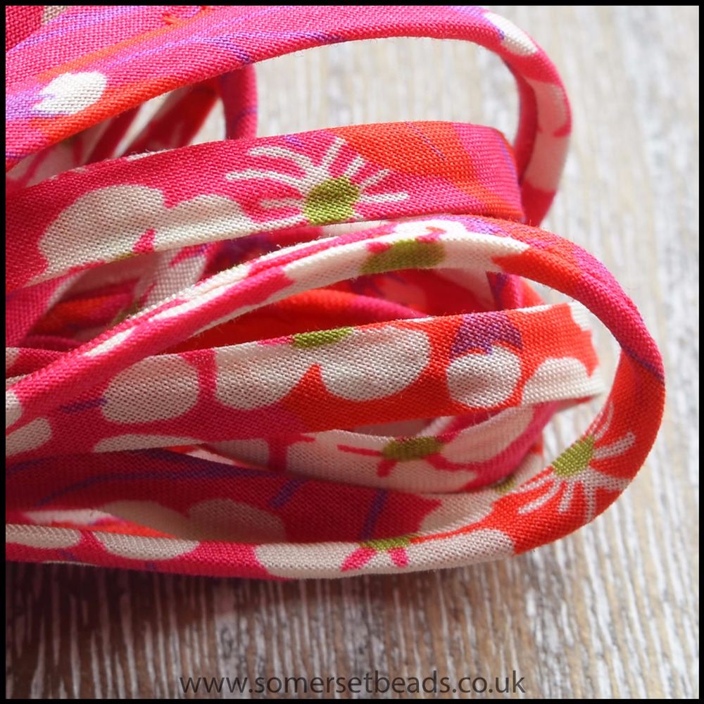 Liberty Of London 4mm Spaghetti Ribbon Pepper Hot Pink