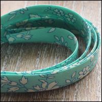 <!-- 017 -->Liberty Of London Bias Ribbon 10mm Capel Turquoise