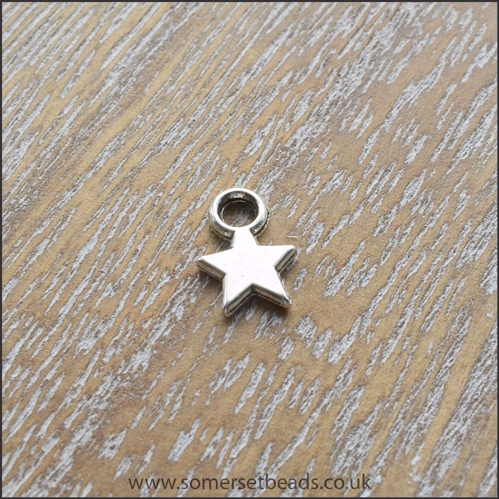 Small Silver Star Charms