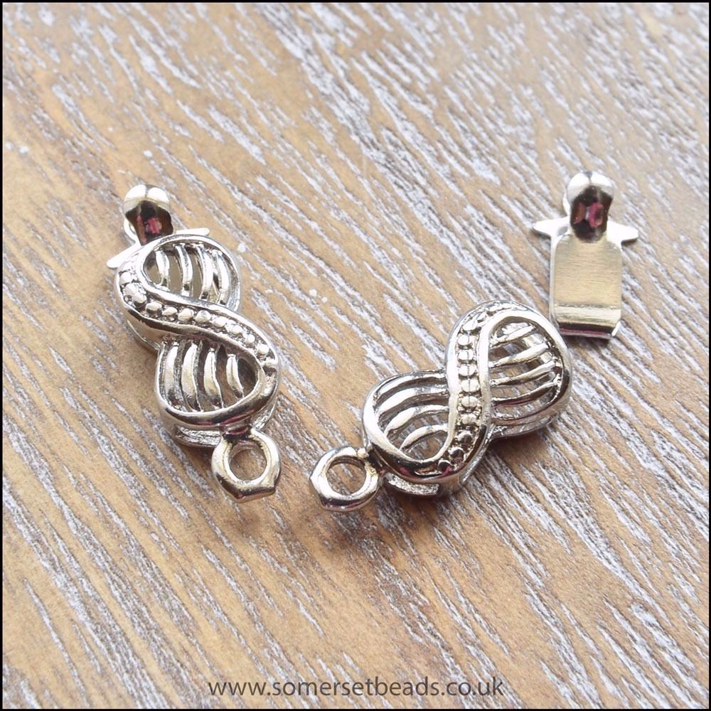 Silver Infinity Box Clasps | Somerset Beads