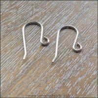 Sterling Silver 925 Plain Earring Hooks 20mm
